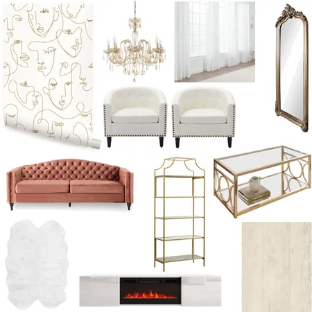 Gold & Pink Glamour Interior Design Mood Board by Msmika on Style Sourcebook