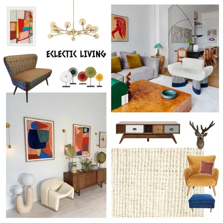 Eclectic Living Interior Design Mood Board by Ciara Kelly on Style Sourcebook