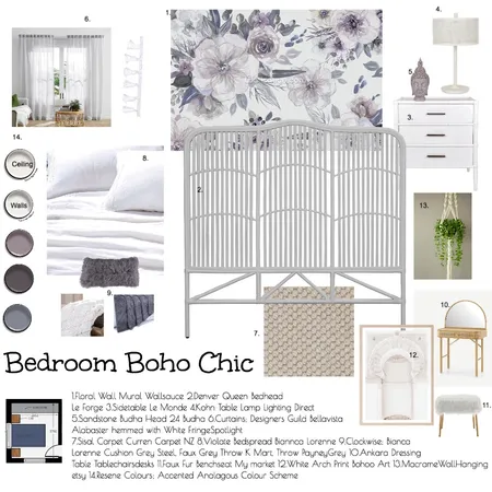 Bedroom Interior Design Mood Board by Megan Kummer on Style Sourcebook