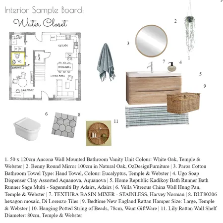 Water Closet Interior Design Mood Board by Keisha Brown on Style Sourcebook