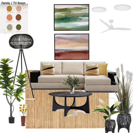 Family / TV Room Interior Design Mood Board by Wildflower Property Styling on Style Sourcebook