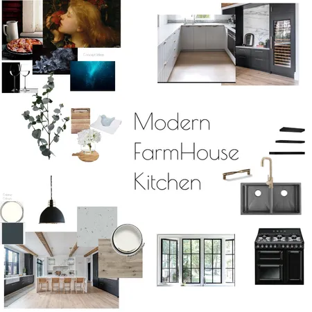 Modern Farmhouse Kitchen Interior Design Mood Board by Likah Interior Designs on Style Sourcebook