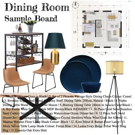 Dining Room Interior Design Mood Board by Elle on Style Sourcebook