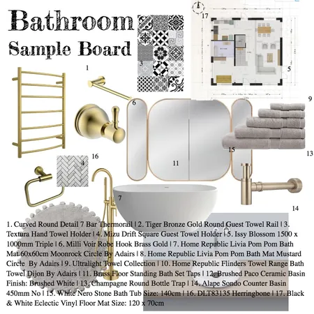 Bathroom Interior Design Mood Board by Elle on Style Sourcebook