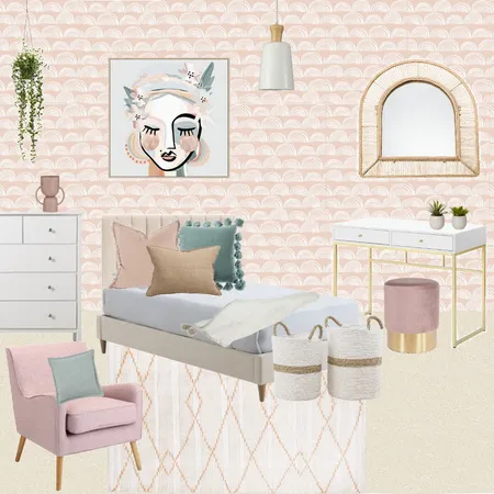 girls tween room Interior Design Mood Board by Our home in the Grange on Style Sourcebook