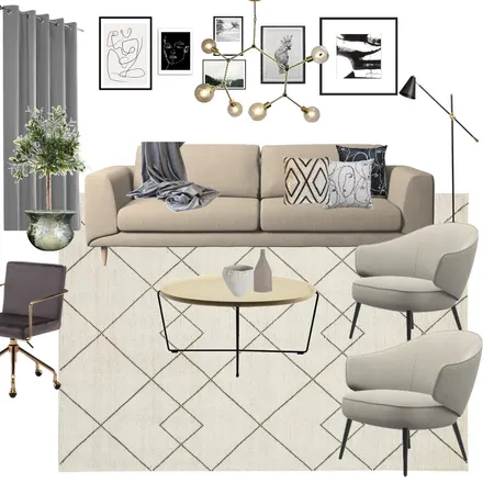 living room glam Interior Design Mood Board by Babaloe Interiors on Style Sourcebook