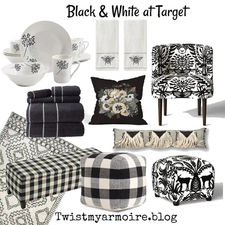 Black & White at Target Interior Design Mood Board by Twist My Armoire on Style Sourcebook