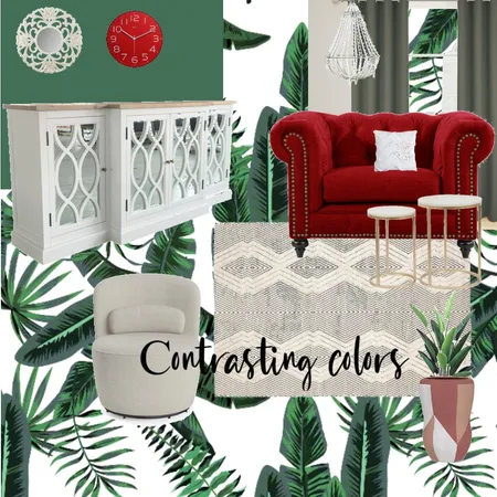 red Interior Design Mood Board by Amina Yazici on Style Sourcebook