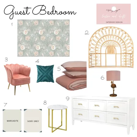 Guest bedroom Interior Design Mood Board by lustreanddrift on Style Sourcebook