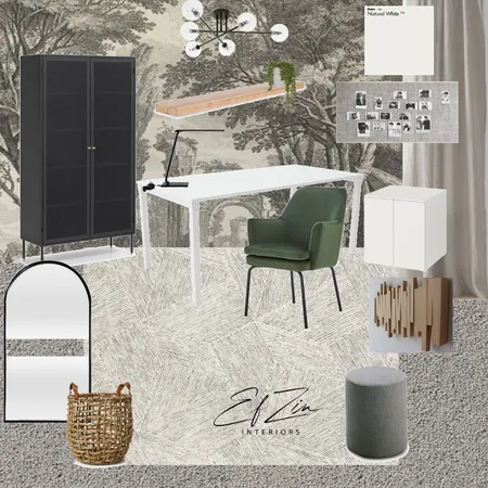 Modern Nostalgia Home office Interior Design Mood Board by EF ZIN Interiors on Style Sourcebook