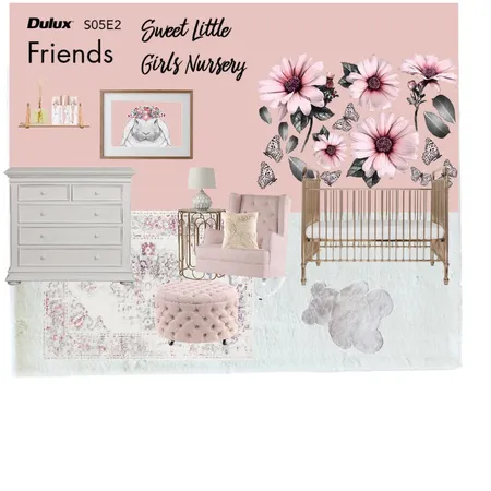 Sweet Little Girls Nursery Interior Design Mood Board by Airlie Dayz Interiors + Design on Style Sourcebook
