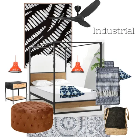 Industrial bedroom Interior Design Mood Board by jenbooth on Style Sourcebook
