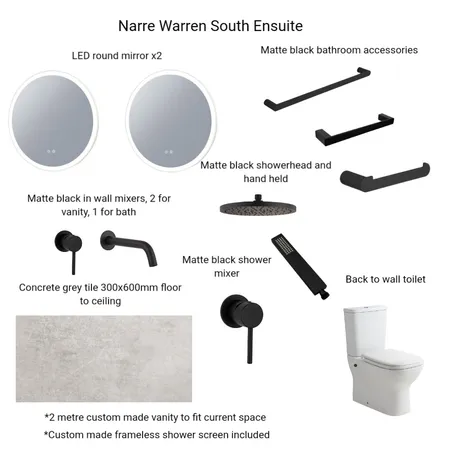 Narre Warren South Ensuite Interior Design Mood Board by Hilite Bathrooms on Style Sourcebook
