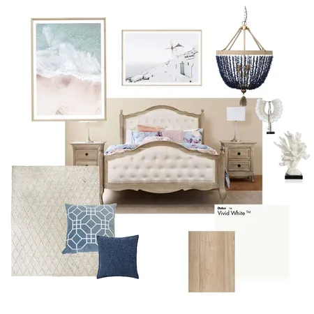 Hamptons coastal bedroom Interior Design Mood Board by coastalblue on Style Sourcebook