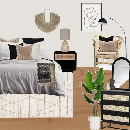 Boho Contemporary Bedroom Interior Design Mood Board by raeinteriordesign on Style Sourcebook