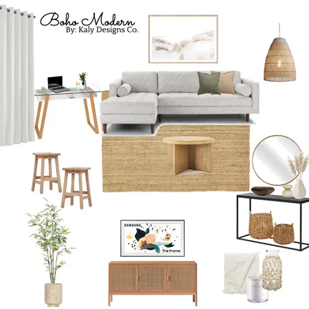 Boho Living room Interior Design Mood Board by Kaly on Style Sourcebook