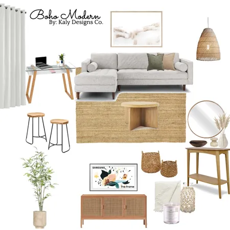 Boho Living room Interior Design Mood Board by Kaly on Style Sourcebook