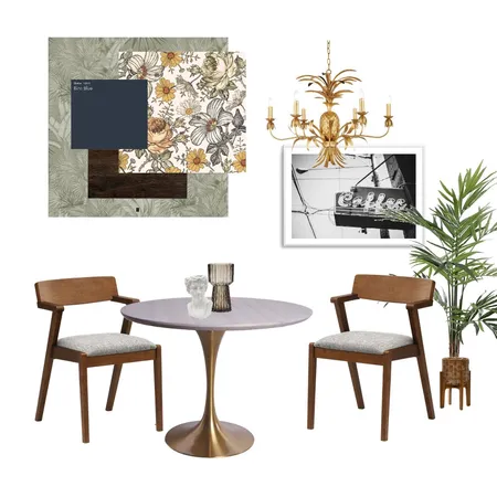 Eclectic Mid-Century Modern Dining Room Interior Design Mood Board by NicoleSequeira on Style Sourcebook