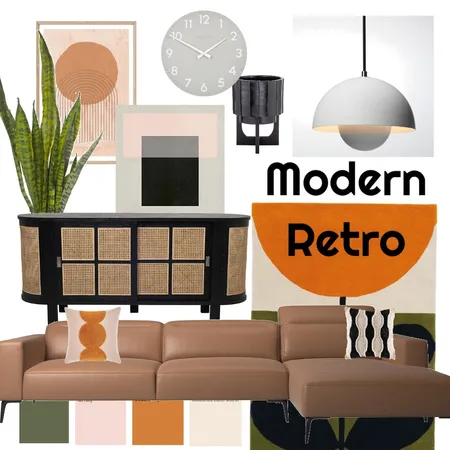 Modern Retro Interior Design Mood Board by jenbooth on Style Sourcebook