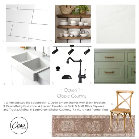 Classic Country Kitchen Interior Design Mood Board by Casa Styling on Style Sourcebook