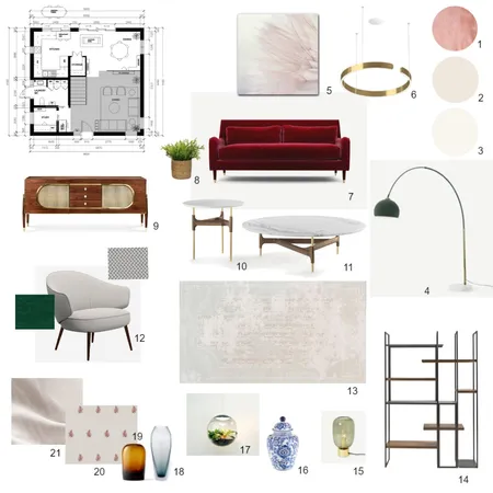 Module 9 Living room Interior Design Mood Board by ishigoel on Style Sourcebook