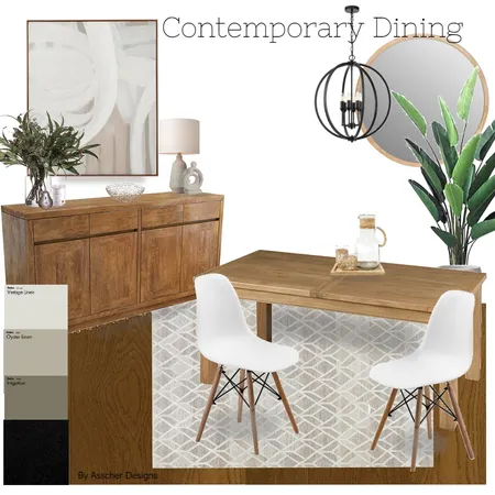 Modern contemporary dining Interior Design Mood Board by Asscher Designs on Style Sourcebook