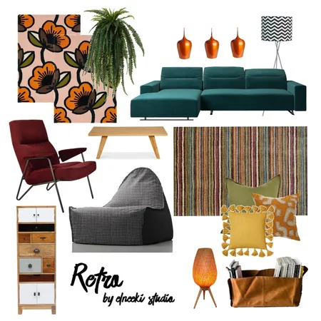 Retro Interior Design Mood Board by elneeki on Style Sourcebook