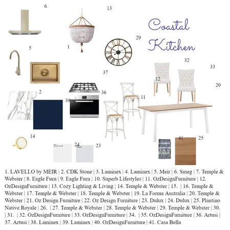 Coastal Kitchen Interior Design Mood Board by Mvdkroft on Style Sourcebook