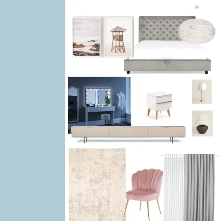 Roxana bedroom Interior Design Mood Board by Designful.ro on Style Sourcebook