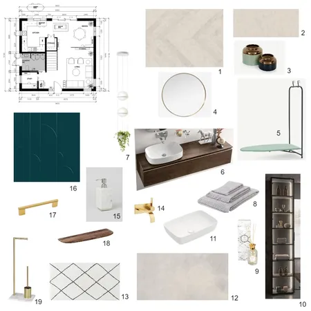Module 9 WC & Laundry Interior Design Mood Board by ishigoel on Style Sourcebook