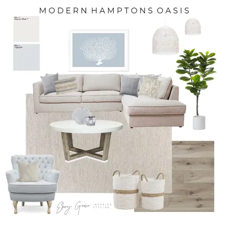 Modern Hamptons Oasis Interior Design Mood Board by Ebony Grace Interiors on Style Sourcebook