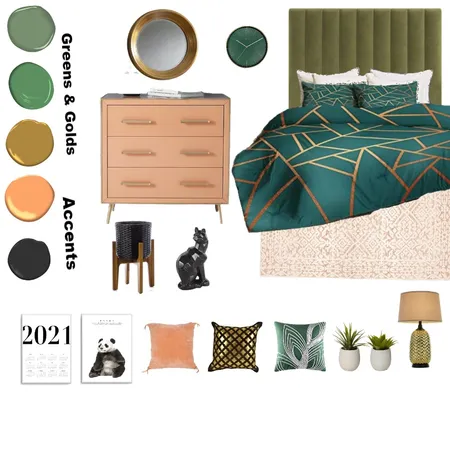 green & gold Interior Design Mood Board by ebarry25 on Style Sourcebook