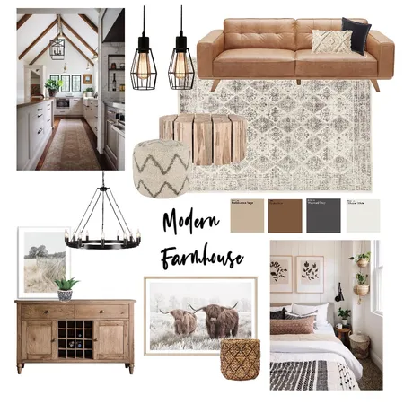 Modern Farmhouse Interior Design Mood Board by maddyshort on Style Sourcebook