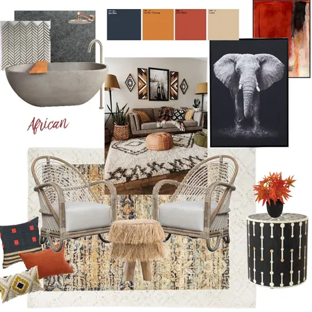 African style Interior Design Mood Board by Emma Louise Interior Designs on Style Sourcebook
