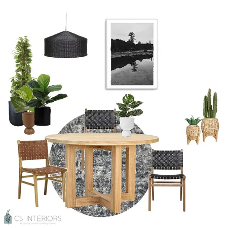 Sonya Dining Room- rectangle Round Grey Rug- Bayliss coal Interior Design Mood Board by CSInteriors on Style Sourcebook