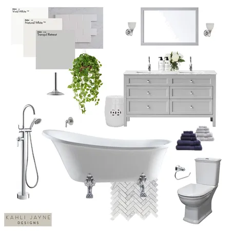 Traditional Luxe Bathroom Interior Design Mood Board by Kahli Jayne Designs on Style Sourcebook
