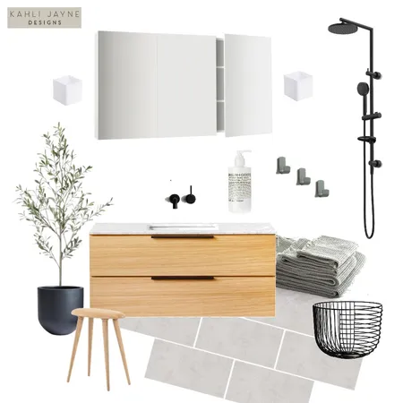 Urban Scandi Minimalist bathroom Interior Design Mood Board by Kahli Jayne Designs on Style Sourcebook