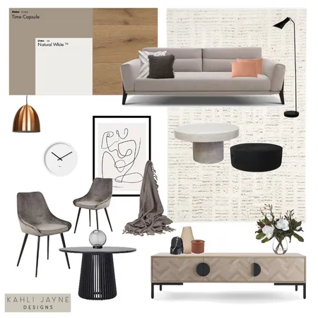 Modern Luxe living Interior Design Mood Board by Kahli Jayne Designs on Style Sourcebook
