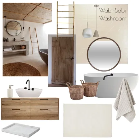Wabi Sabi Washroom Interior Design Mood Board by kajalsanghera on Style Sourcebook