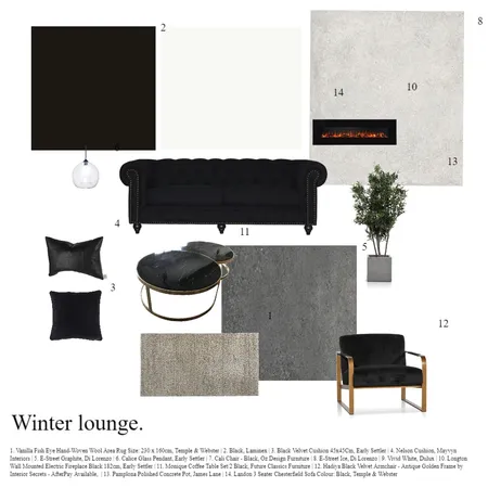 lounge Interior Design Mood Board by ZJR on Style Sourcebook