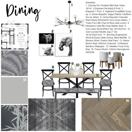 Dining Room Interior Design Mood Board by 2nd Charnce Interior Designs on Style Sourcebook