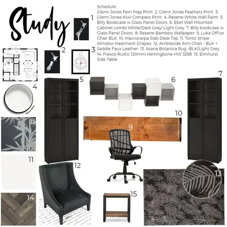 Study Interior Design Mood Board by 2nd Charnce Interior Designs on Style Sourcebook