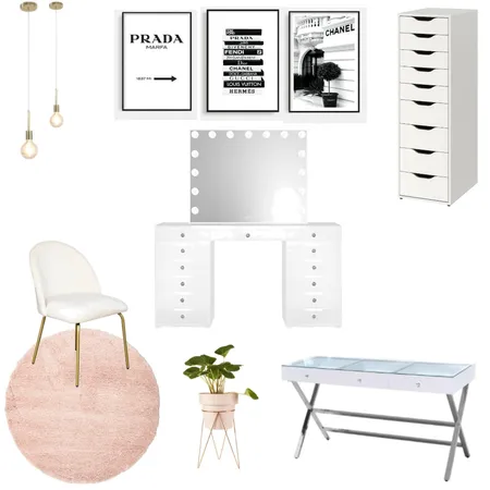 Makeup room Interior Design Mood Board by Organised Simplicity on Style Sourcebook