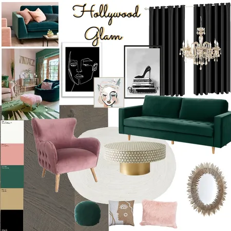 Hollywood Glam Interior Design Mood Board by Hannahrussell on Style Sourcebook