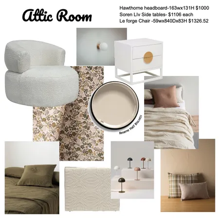 Emilys Attic Bedroom Interior Design Mood Board by Leigh Fairbrother on Style Sourcebook