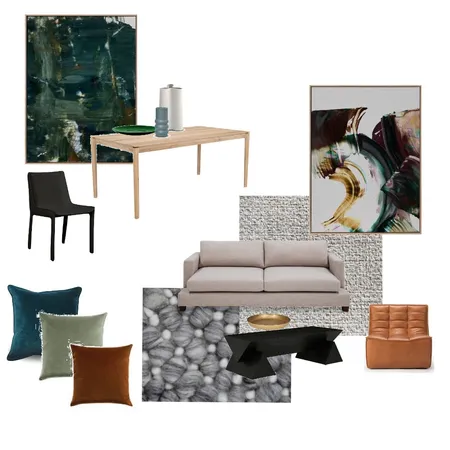 Davids Place Living/Dining Concept Interior Design Mood Board by Briana Forster Design on Style Sourcebook