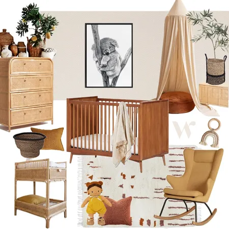 Mid Century & Bohemian Nursery Interior Design Mood Board by The Whole Room on Style Sourcebook