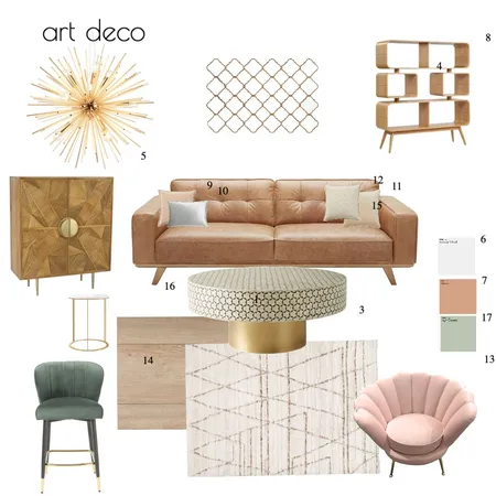 Living Art Deco Interior Design Mood Board by mala on Style Sourcebook