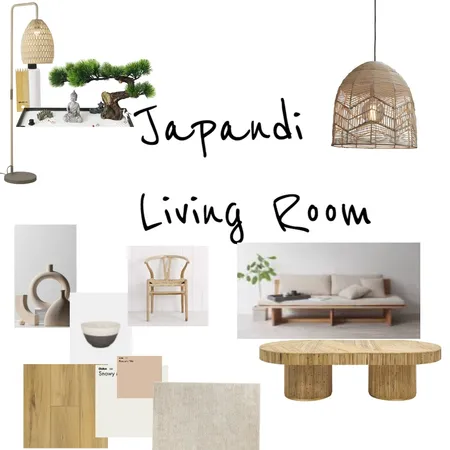 Japandi Living Room Interior Design Mood Board by Jasmeen on Style Sourcebook