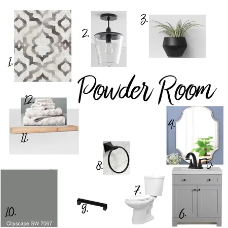 mod 9 powder room Interior Design Mood Board by jennifer.jeannette on Style Sourcebook